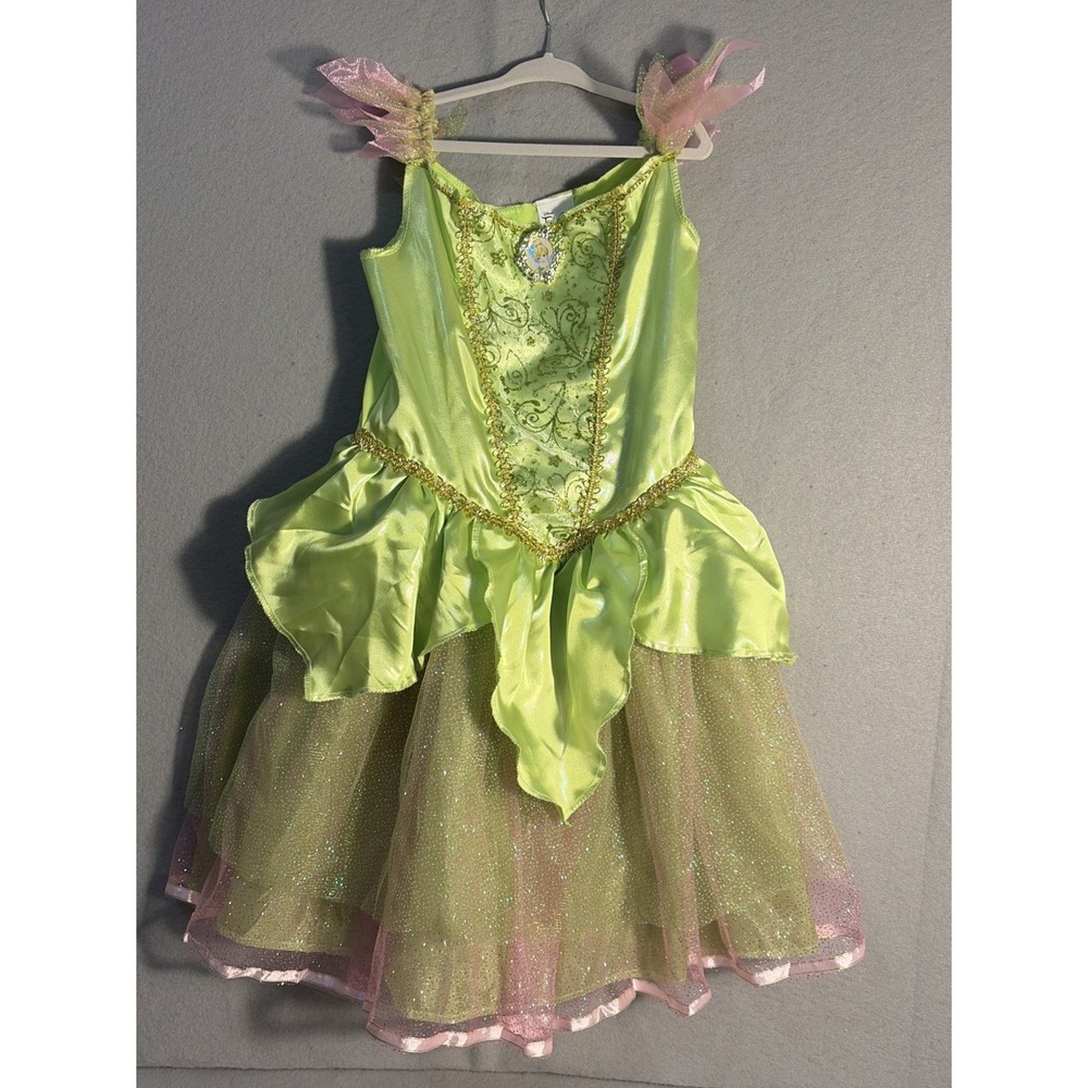 Tinker Bell Green Fairy Dress Girls Size 7/8 Halloween Costume